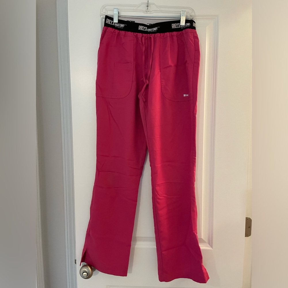 Greys Anatomy by Barco Active scrub pants, hot pink, size small